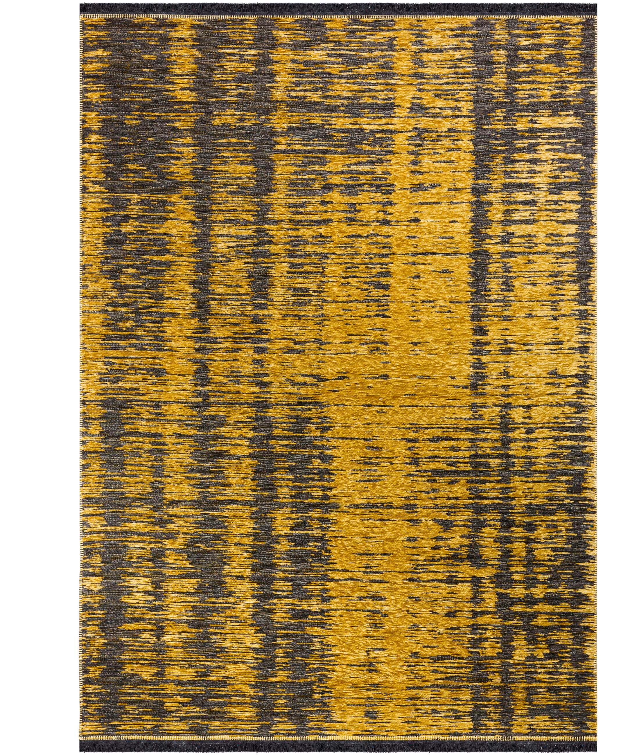 Zen Black Yellow Carpet B3122A